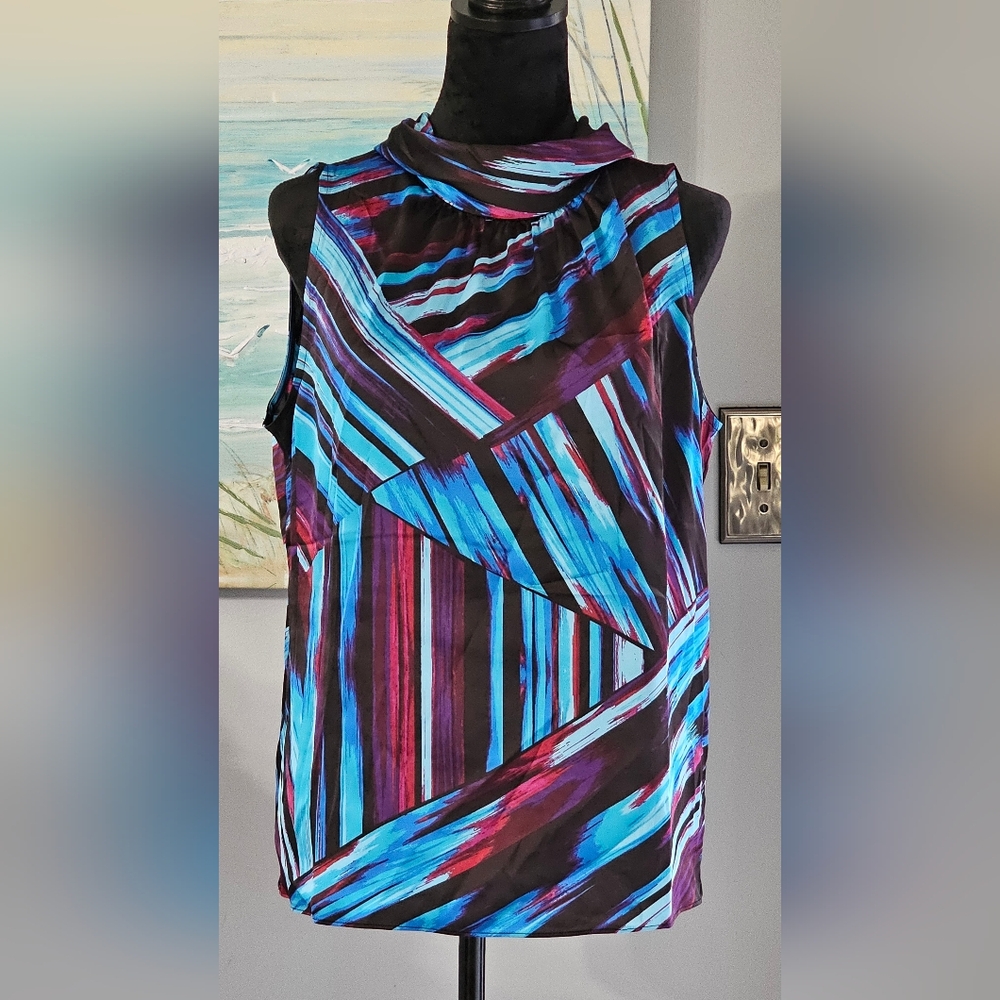 WHBM Sleeveless Tie-Back Shell Top Sz Medium